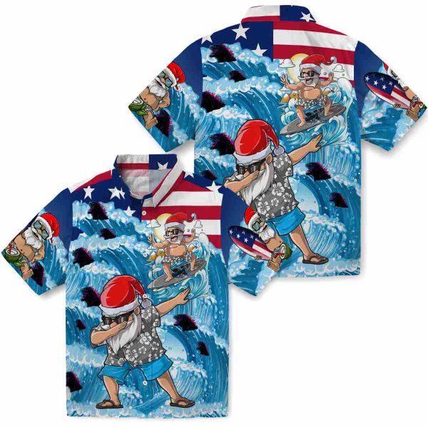 Godzilla Surfing Santa Hawaiian Shirt Latest Model