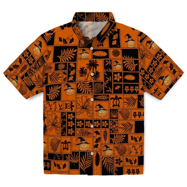 Halloween Tropical Patchwork Hawaiian Shirt Best selling