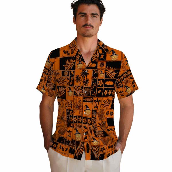 Halloween Tropical Patchwork Hawaiian Shirt High quality