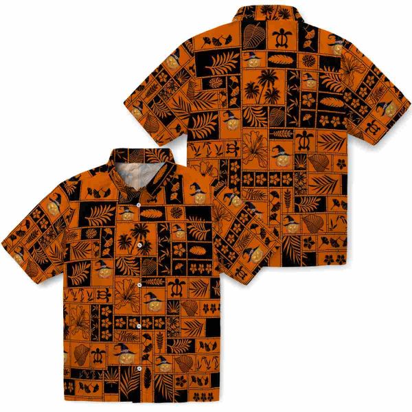 Halloween Tropical Patchwork Hawaiian Shirt Latest Model