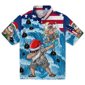 Horror Surfing Santa Hawaiian Shirt Best selling