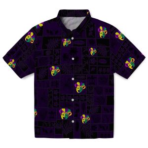 Mardi Gras Tropical Patchwork Hawaiian Shirt Best selling