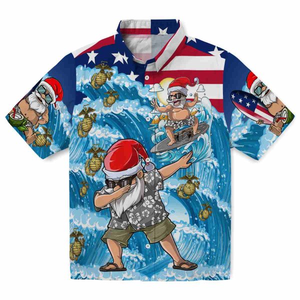 Marine Corps Surfing Santa Hawaiian Shirt Best selling