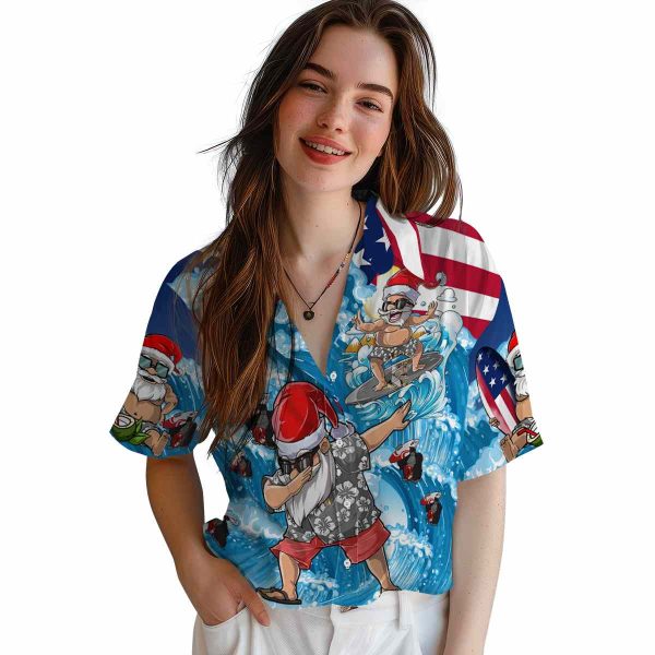 Monkey Surfing Santa Hawaiian Shirt Trendy