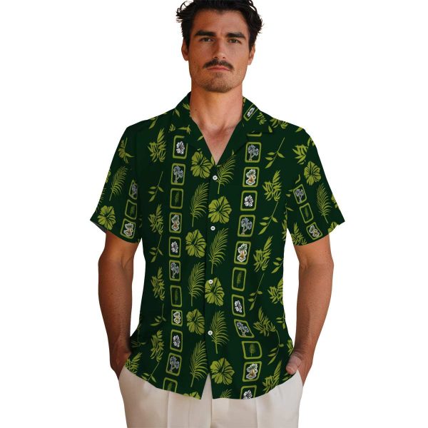 Palm Tree Framed Floral Hawaiian Shirt High quality