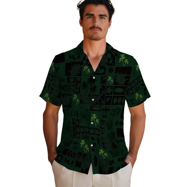 Palm Tree Tropical Patchwork Hawaiian Shirt High quality