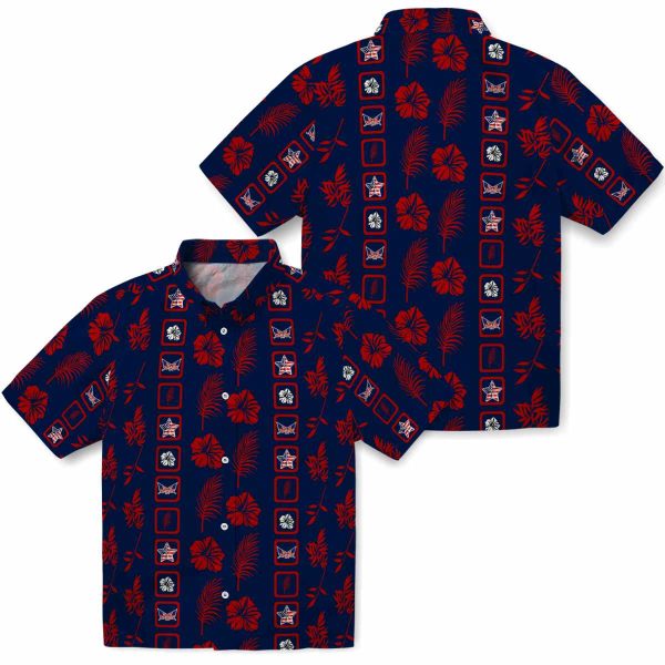 Patriotic Framed Floral Hawaiian Shirt Latest Model