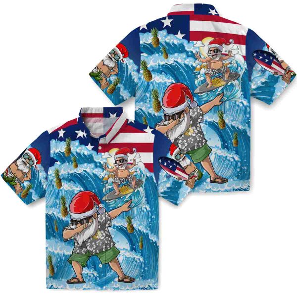 Pineapple Surfing Santa Hawaiian Shirt Latest Model