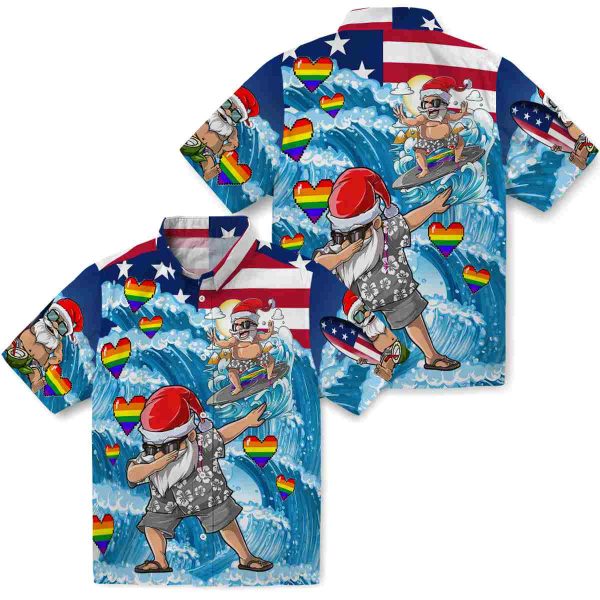 Pride Surfing Santa Hawaiian Shirt Latest Model