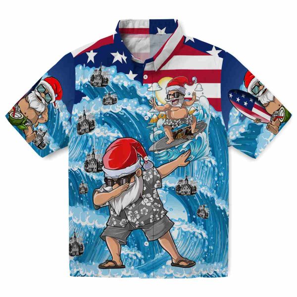 Puritan Surfing Santa Hawaiian Shirt Best selling