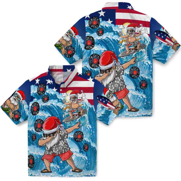 Rock And Roll Surfing Santa Hawaiian Shirt Latest Model