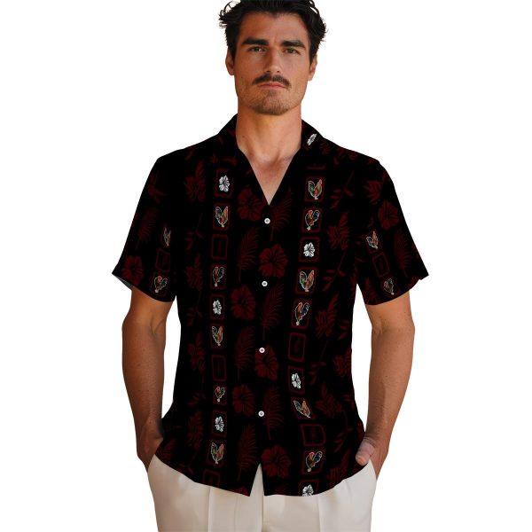 Rooster Framed Floral Hawaiian Shirt High quality