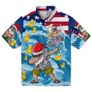 Rubber Duck Surfing Santa Hawaiian Shirt Best selling