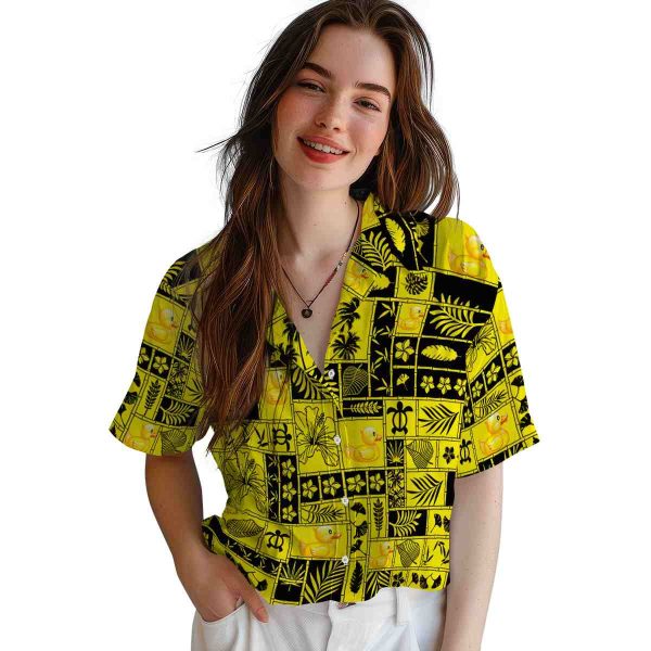 Rubber Duck Tropical Patchwork Hawaiian Shirt Trendy