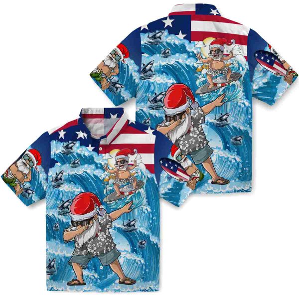 Shark Surfing Santa Hawaiian Shirt Latest Model