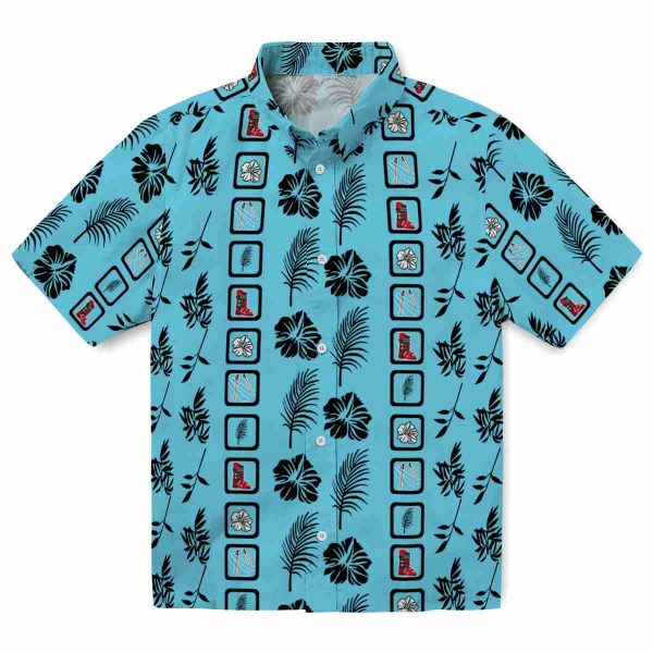 Skiing Framed Floral Hawaiian Shirt Best selling