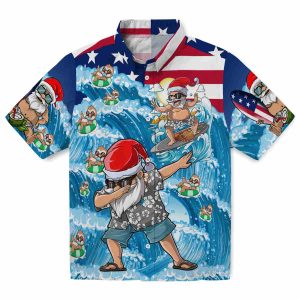 Sloth Surfing Santa Hawaiian Shirt Best selling