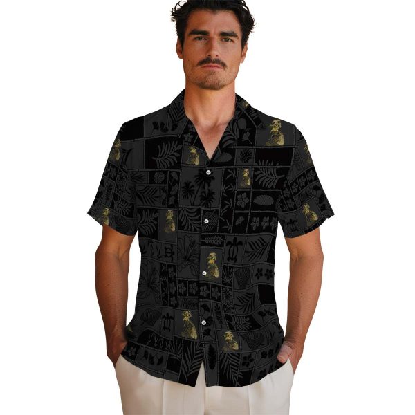 Tactical Tropical Patchwork Hawaiian Shirt High quality