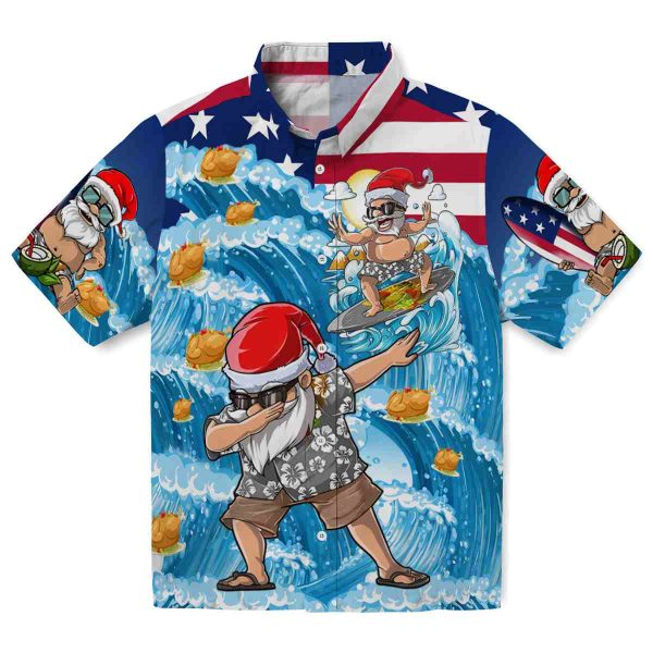 Thanksgiving Surfing Santa Hawaiian Shirt Best selling