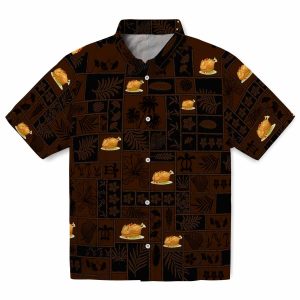 Thanksgiving Tropical Patchwork Hawaiian Shirt Best selling