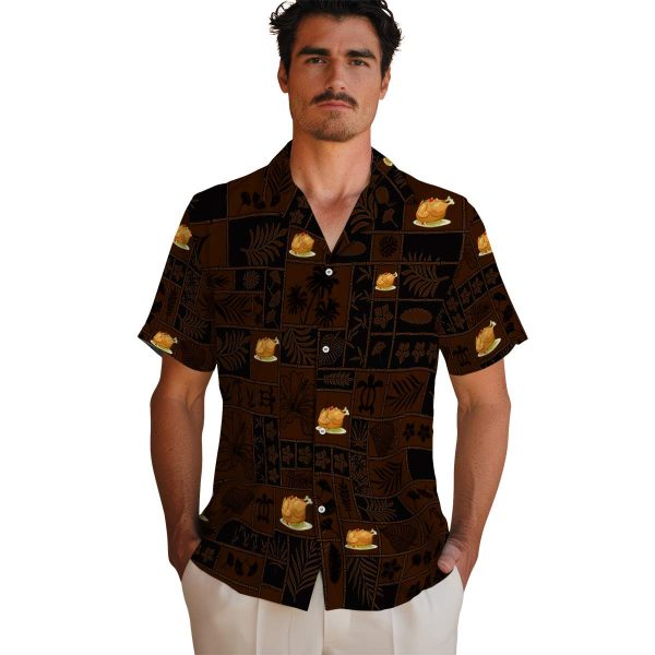 Thanksgiving Tropical Patchwork Hawaiian Shirt High quality