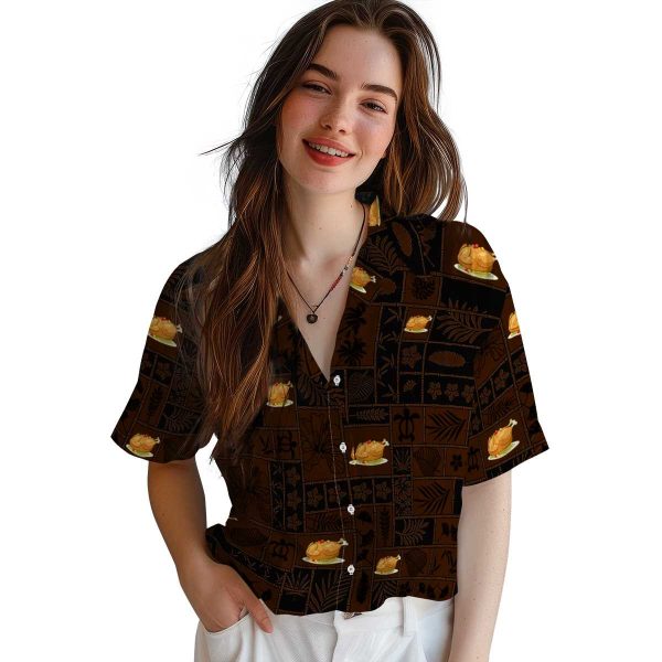 Thanksgiving Tropical Patchwork Hawaiian Shirt Trendy