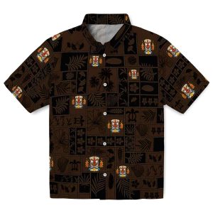 Tiki Tropical Patchwork Hawaiian Shirt Best selling