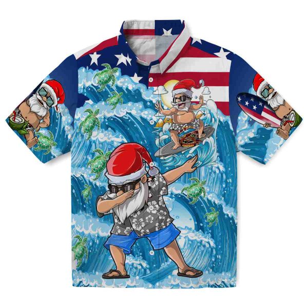 Tribal Surfing Santa Hawaiian Shirt Best selling