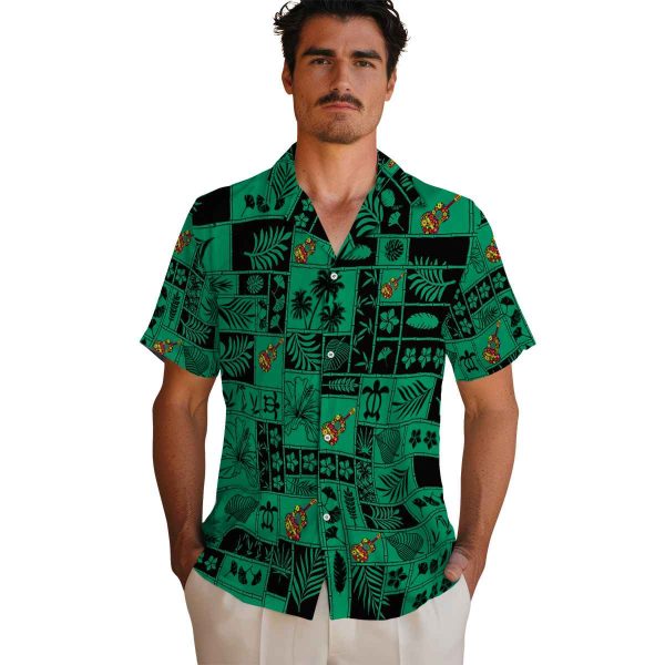 Ukulele Tropical Patchwork Hawaiian Shirt High quality