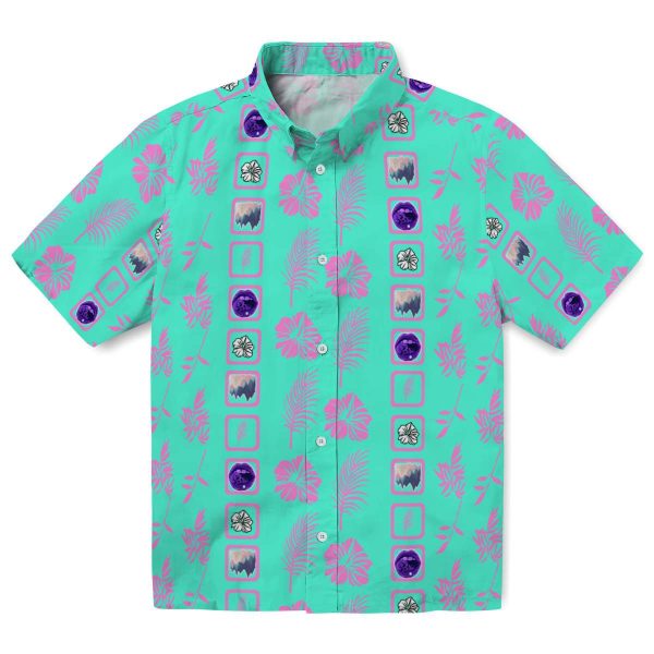 Vaporwave Framed Floral Hawaiian Shirt Best selling