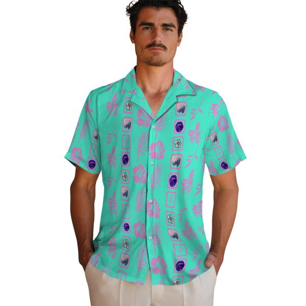 Vaporwave Framed Floral Hawaiian Shirt High quality