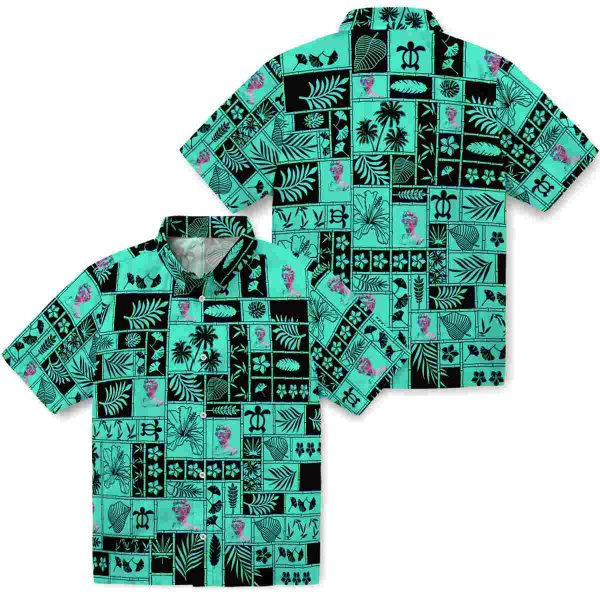 Vaporwave Tropical Patchwork Hawaiian Shirt Latest Model