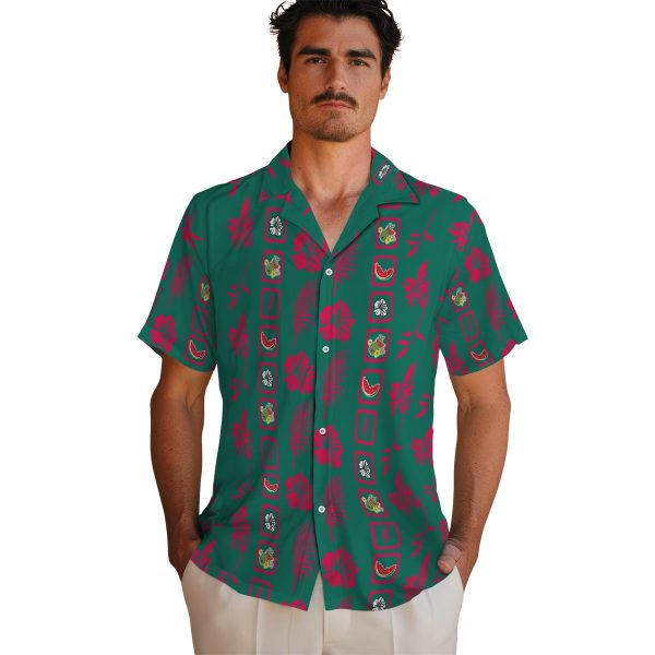 Watermelon Framed Floral Hawaiian Shirt High quality