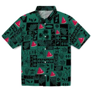 Watermelon Tropical Patchwork Hawaiian Shirt Best selling